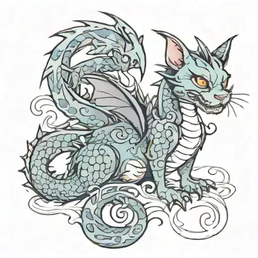 Dragon With A Cat