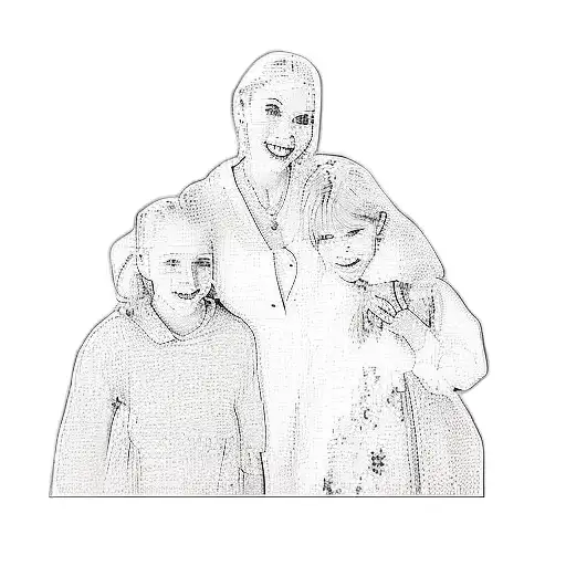 A Woman And Her Children