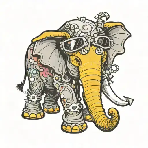 A Punk Rock Elephant With Gauged Ears