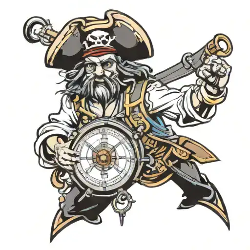 Pirate With A Compass