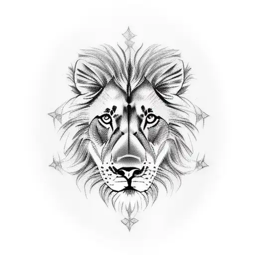 Realistic Lion Sleeve Tattoo With German Shepherd Dogs Incorporated