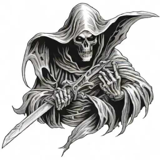 Reaper Holding Sword