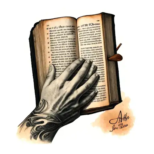 Hands Grasping Bible