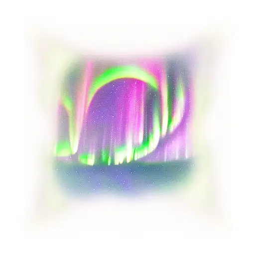 San Francisco Bridge With Auroras Borealis Over The California Flag