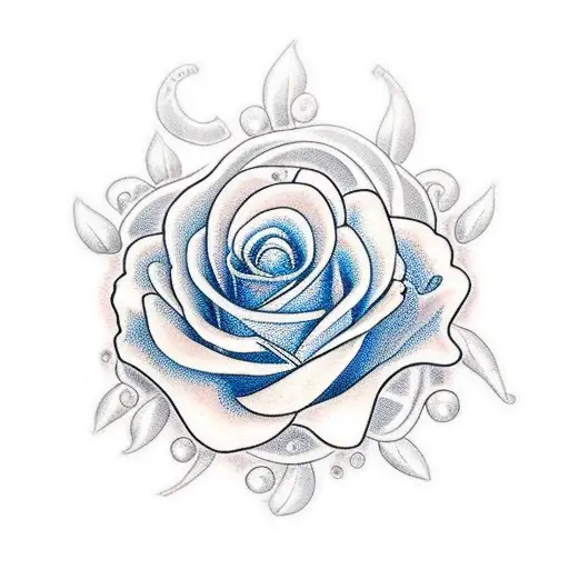 Anchor And Blue Rose