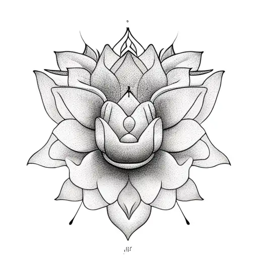 Lotus Flower With Woman Face