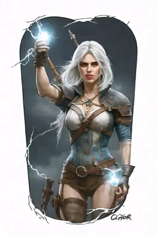 Witcher Ciri In Lightning