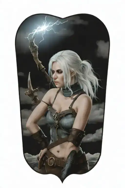 Witcher Ciri In Lightning