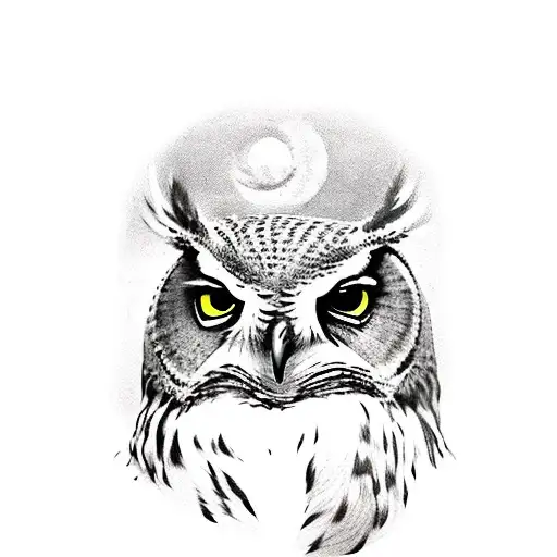 Owl In Biceps With Full Arm Decorated