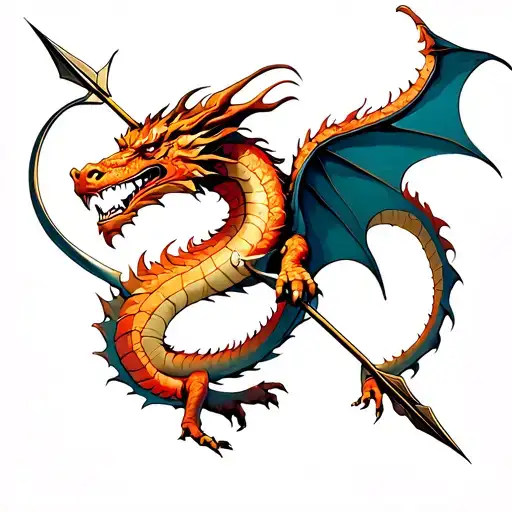Dragon With Arc And Arrow
