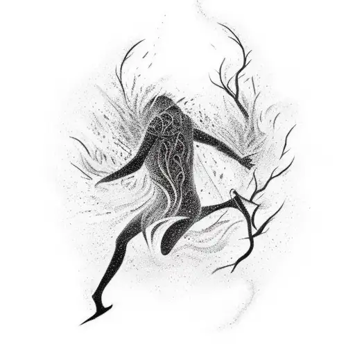 Person Walking Through Fire And Water And Not Getting Burned