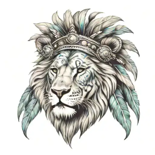 Headdress With Lion Ontop