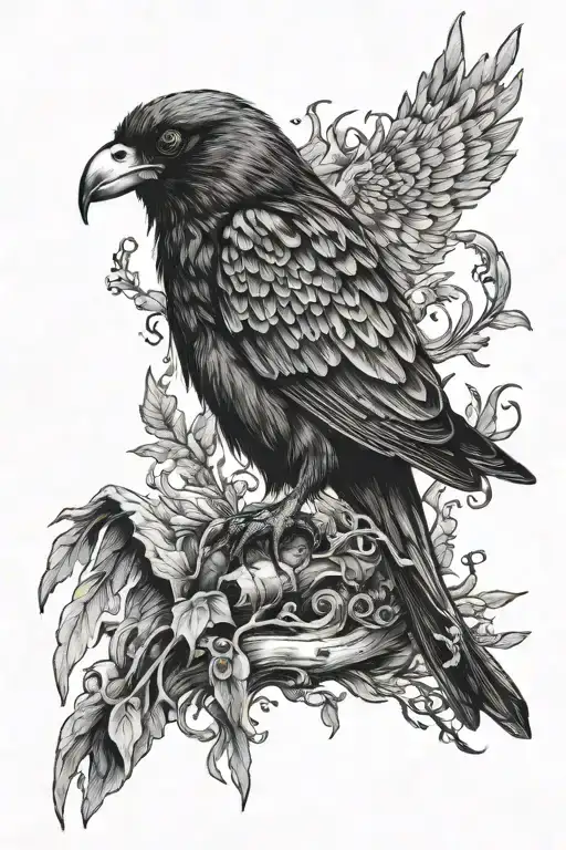 Death Can Have Me When It Earns Me Crow Perched