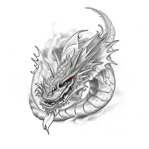 Dragon On Shoulder And Biceps