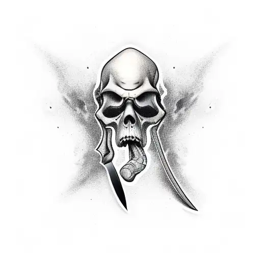 Grim Reaper With A Knife