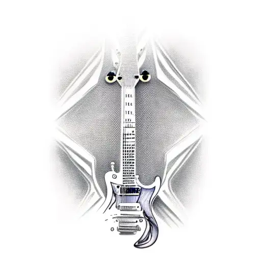 Guitar Headstock With Cross