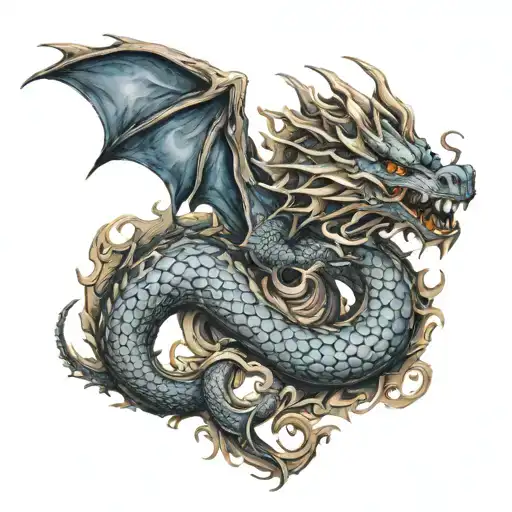 Ornate Gothic Dragon Pure Beautiful