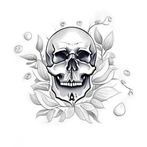 Skull With Plants And Family Tree