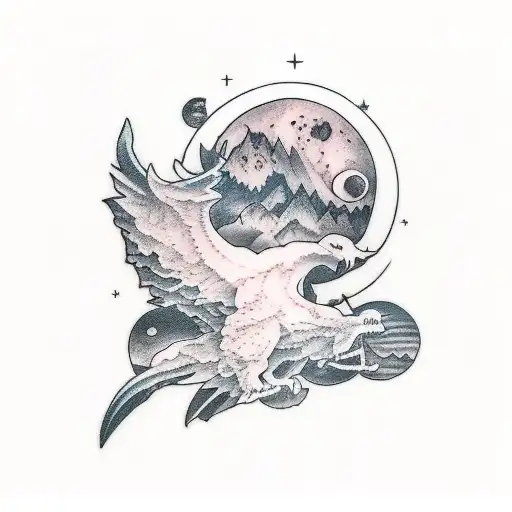 Graveyard Mountains Moon