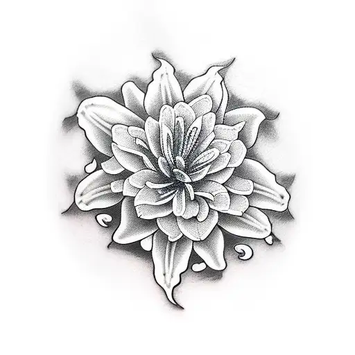 Elephant With Lillies