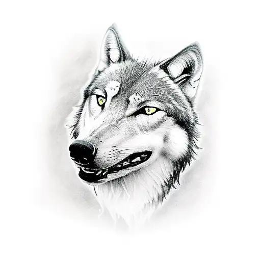 A Bookshelf Filled With Enchanted Books And A Wolf Peeking Out