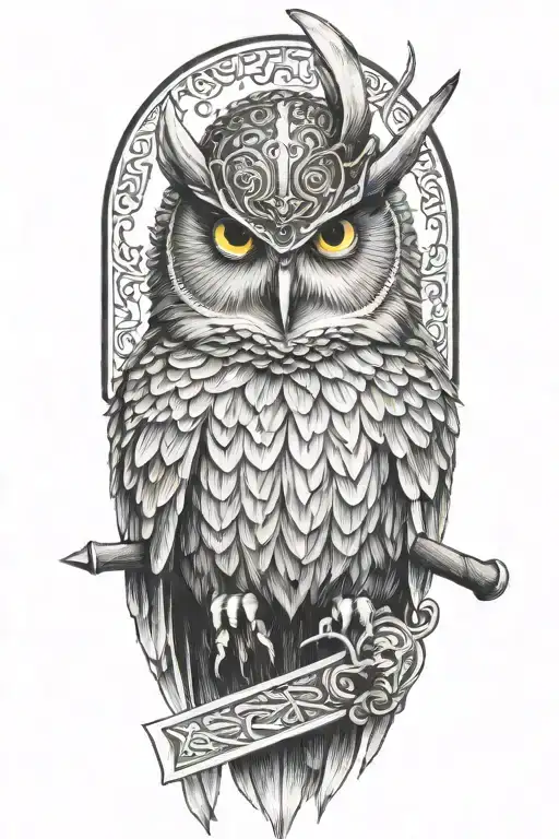 Viking Style Owl With Butchers Knife