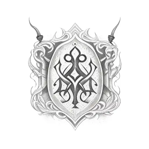 Bloody Scroll With A Dagger In The Middl E