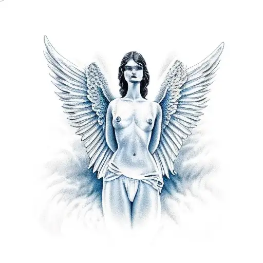 Beach With Angel Wings