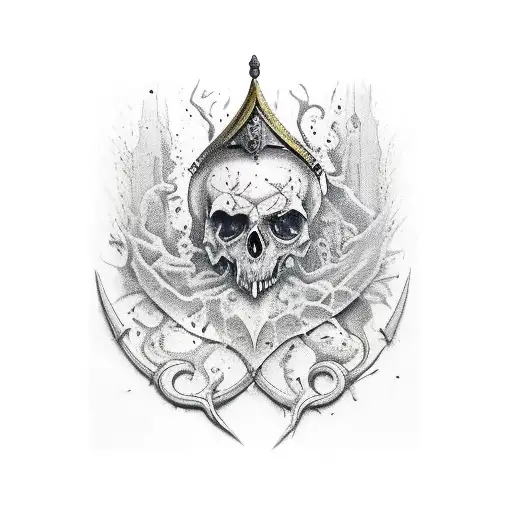 Bloody Scroll With A Dagger In The Middl E