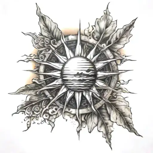 520 With Sun Rays Behind It