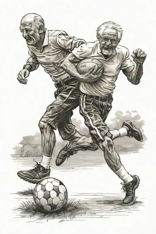 Me And My Grandpa Running Away To Football When I Was Little