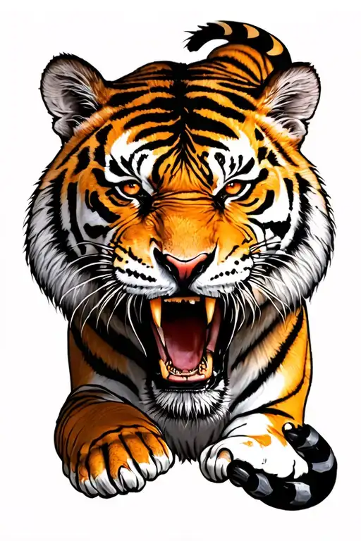 Asian Tiger Fighting