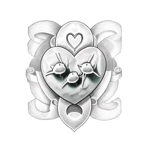 Realistic Turtles Forming A Heart Shape With The Word 'Love' Incorporated