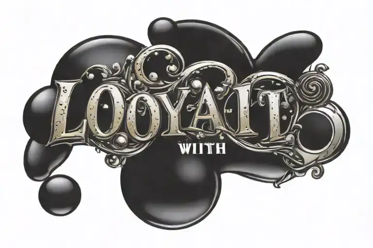 Loyalty With Broken Bubble Letters