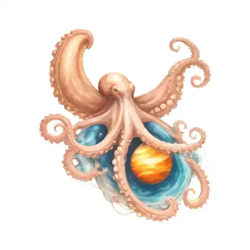 A Space Octopus With Tentacles Reaching For Distant Planets