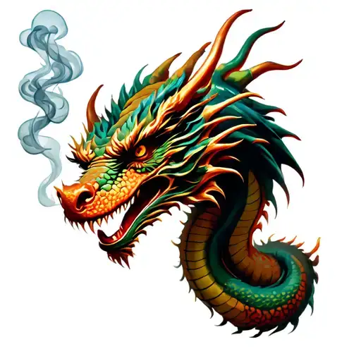 Dragon In Smoking