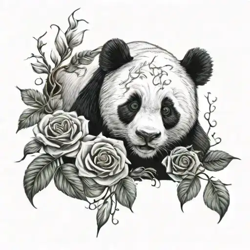 Panda Roses Vines