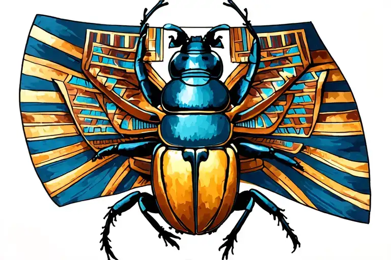 Egyptian Armband Tattoo Featuring The Scarab Beetle
