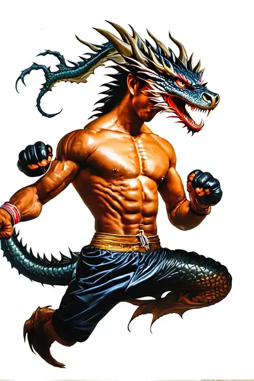 Manny Pacquiao Fighting Dragon