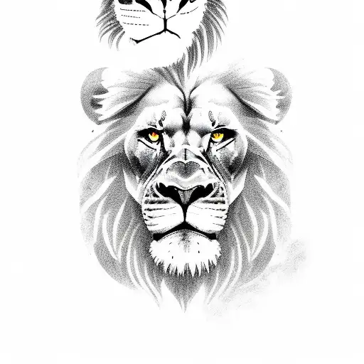 Savannah With Lion And Forest With Chimpanzee