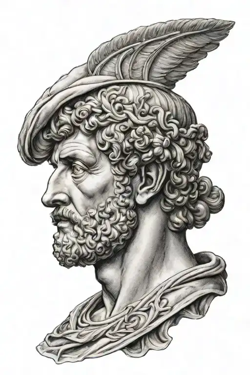 Roman Emperor Marco Aurelio Standing Proudly