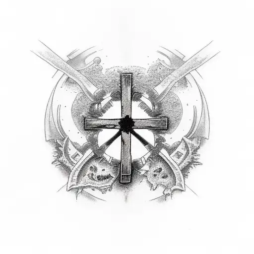 Broken World With The Cross In It