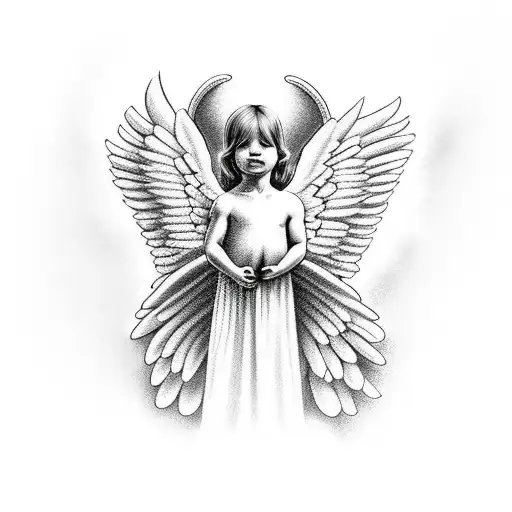 Small Angel With A Cross