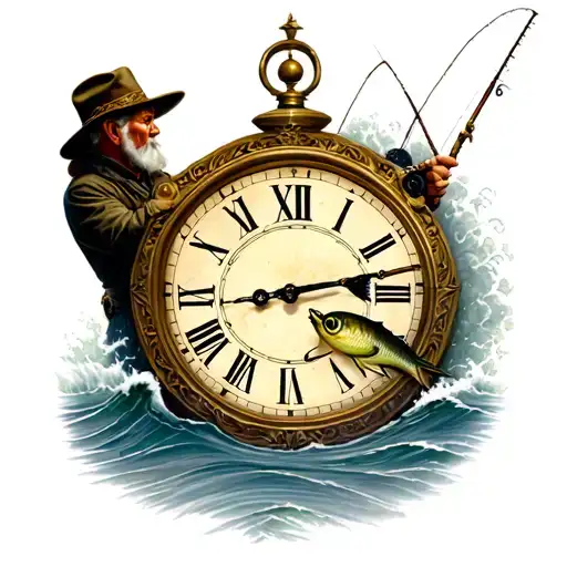 Fishing With M'y Grandfather Clock Within