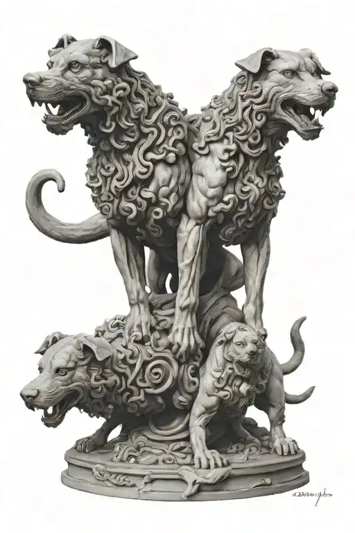 Cerberus Dog Statue Hades Greek God