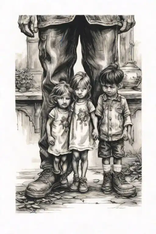 A Little Girl Is The Key To The Family Holding Hands