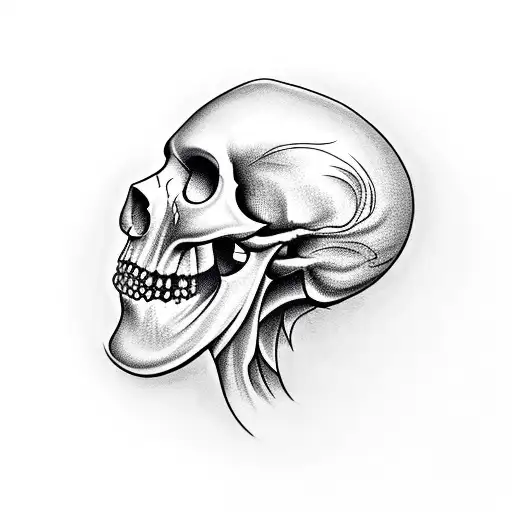 A Retired Person Blowing Smoke Rings In The Shape Of A Human Skull