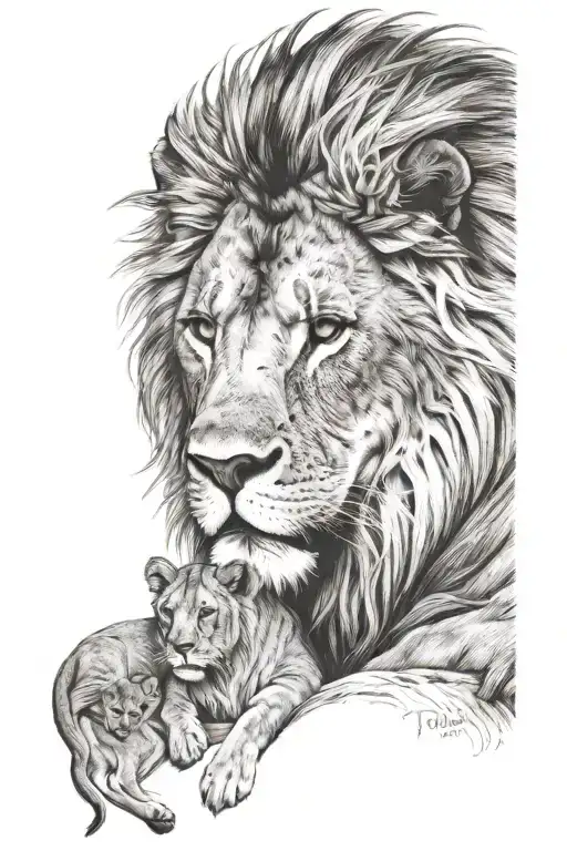Father Is The Lion Of The Family