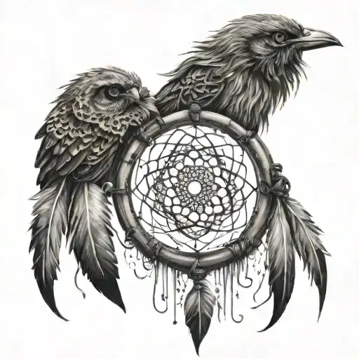 A Sandman-inspired Dream Catcher With Intricate Details In A Realism Style