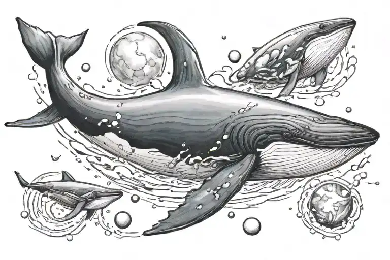 The Whales Swimming In Space